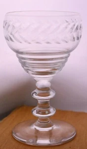 4 Vintage BRYCE Crystal Laurel Cut #575-1 Cordial Liquor Cocktail Glasses Wafers - Picture 1 of 5