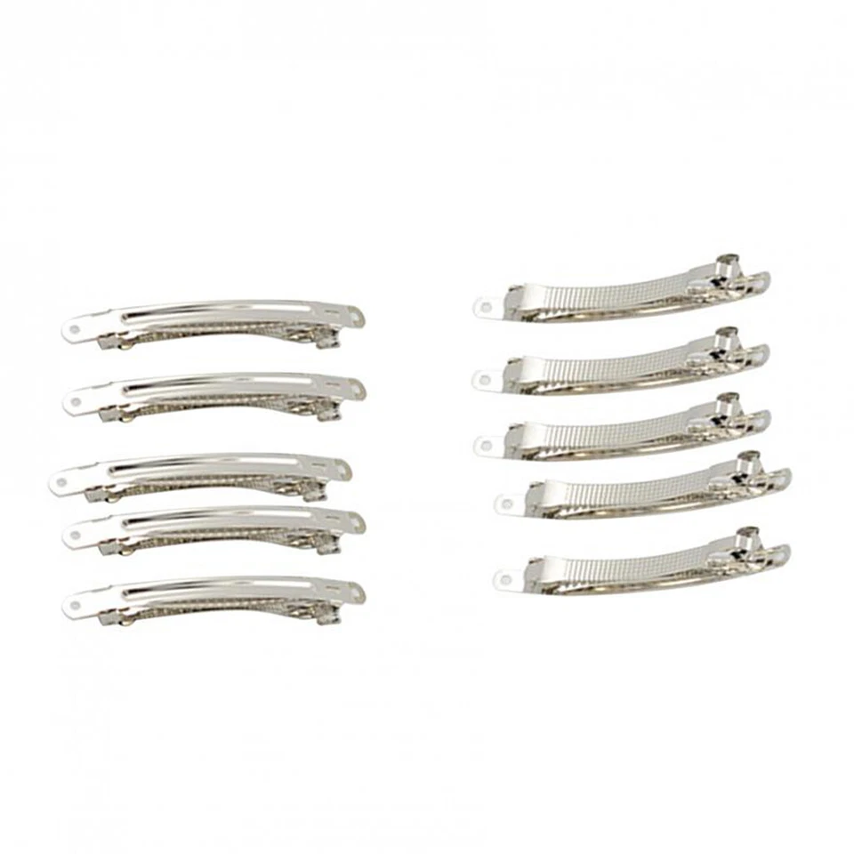10 Pezzi Clip Francesi in Metallo Fiocchi per Capelli Mollette per Capelli con - Immagine 1 di 1
