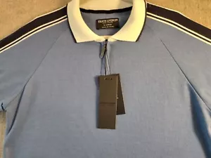 Eighth Avenue New York Herren XL kurzärmeliges Viertelreißverschluss-Poloshirt - Bild 1 von 9