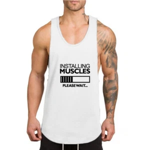 Chalecos para hombre entrenamiento muscular fitness entrenamiento gimnasio culturismo camisetas sin mangas - Imagen 1 de 8