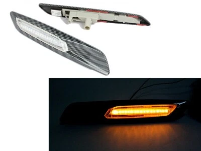 Frecce Laterali LED con Luce di marcia Dinamica per BMW SERIE 5 E60 Carbon 2004-2010 - Immagine 1 di 3