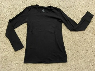 CAMISA CUDDL DUDS talla S ropa cómoda ls agujero para el pulgar negra forro polar cálido Z21 Foto 1 de 3