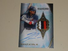2021 Topps Diamond Icons Autograph Auto Used Patch #RAJ Ronald Acuna Jr 10/10