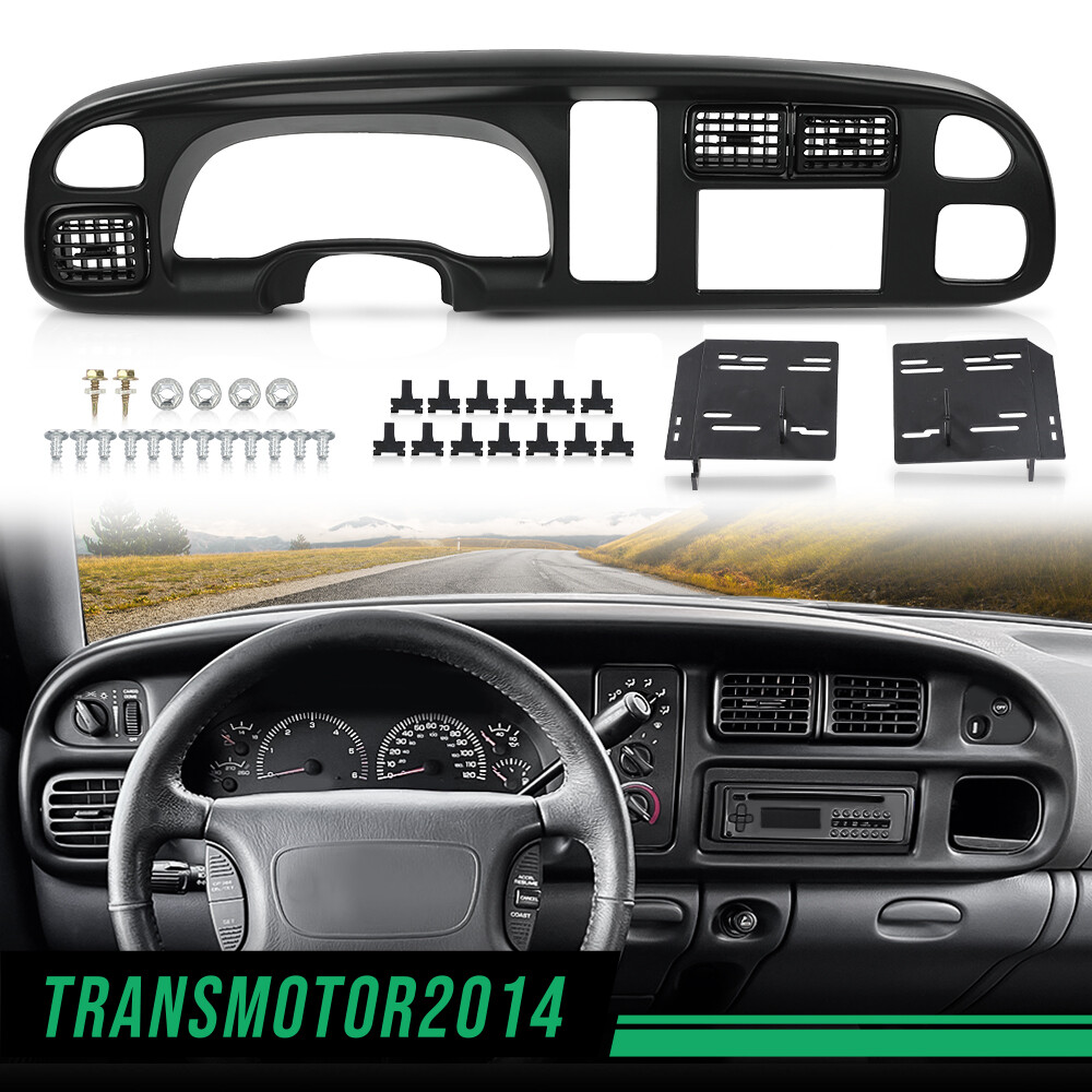 Double DIN Radio Install Kit With Harness & Antenna Adapter For Dodge Ram 1500/2500/3500 (2013-2018, Non-8.4" Screen)