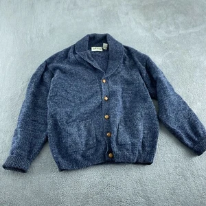 Orvis Mens Blue Wool Cardigan Sweater With Button Front & Pockets Size XL 2794 - Picture 1 of 7