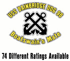 USS BAINBRIDGE DDG 96 Oval Decal / Sticker Military USN U S Navy S06A