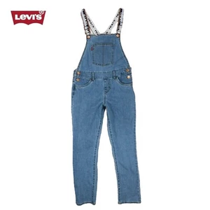Levi’s Youth Girl’s 12 Reg Light Blue Overalls Glitter Logo Adjustable Straps - Picture 1 of 9