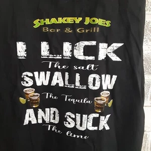 Shakey Joe's Novelty Graphic Racer Back Tee Tequila sz M - Picture 1 of 5