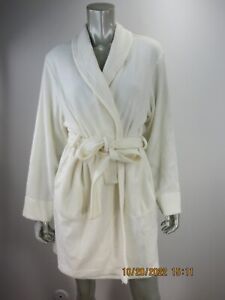GENUINE SONOMA JEAN COMPANY SZ M Cotton/Polye White Terry Bath Robe Pajamas Gown