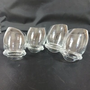 Roly Poly Weingläser Lowball Whiskyglas ohne Verschütten Topsy Turvy MCM Menge 4 - Bild 1 von 5