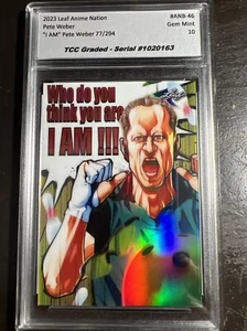 2023 Leaf Anime Nation I AM Pete Weber TCC Graded Gem Mint 10 - Picture 1 of 4