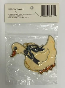 Borte Trends Borte Gans Weihnachtsschmuck 1986 Saisonale Spezialitäten Neu - Bild 1 von 2