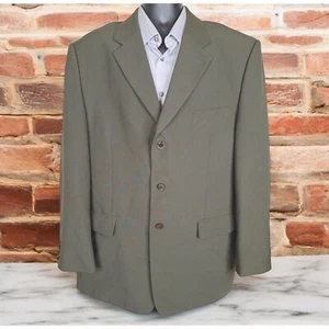 Gianni Balucci Sport Coat Jacket Mens 46R Green 3 Button Ventless - Picture 1 of 9