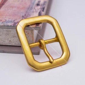 40mm STRONG WIDE SOLID BRASS LEATHERCRAFTS ACCESSORIES CENTER BAR BELT BUCKLE - Picture 1 of 10