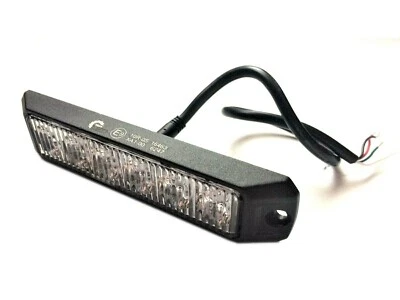 LED Frontblitzer Heckblitzer 6 LED 130x28x12 mm 12V 24V Straßenräumer orange - Bild 1 von 4