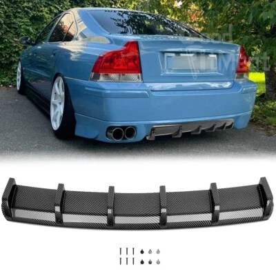 Difusor de parachoques trasero de fibra de carbono para Volvo S60 S70 alerón divisor moldura de ala Foto 1 de 4