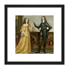 Honthorst Willem Ii Prince Orange Wife Mary Stuart Square Framed Wall Art 8X8 In