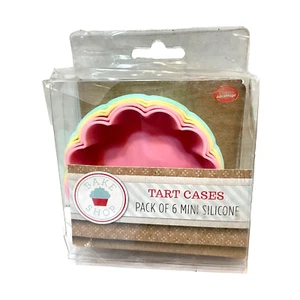 Bake Shop Bakers Vorteil 6er Pack Mini Silikon Tarte Hüllen Mehrfarbig 3" Neu - Bild 1 von 5