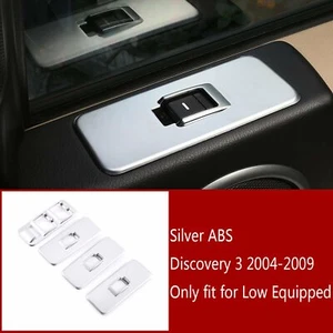 4×Silver ABS Window Lift Button Panel Cover For Land Rover Discovery 3 2004-2009 - Picture 1 of 9