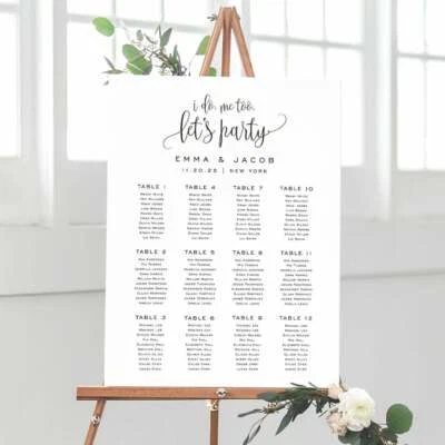 Wedding Seating Chart Template, Seating Chart Printable, Seating Board - Image 1 of 4