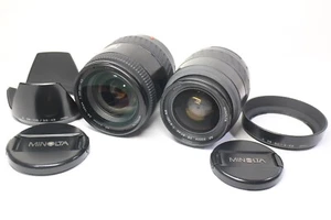 Lot of 2 Minolta AF ZOOM 28-105mm F/3.5-4.5 & 28-80mm F/4-5.6 Lens From Japan - Picture 1 of 15