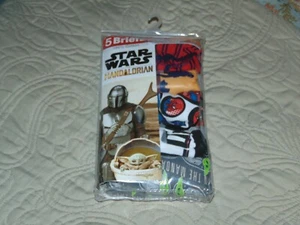 FIVE DISNEY BOYS' STAR WARS THE MANDALORIAN COTTON BRIEFS - SIZE 6 - FREE SHIP - Picture 1 of 2