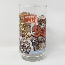 Star Wars ROTJ Return of the Jedi Glass Burger King Coke Ewoks C3PO Vintage 1983