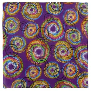 Tie Dye Style Psychedelic Happy Face Bandana Headwear Scarf Mouthcovering - Picture 1 of 1
