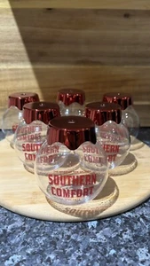 6 X SOUTHERN COMFORT BAUBLE GLASS Xmas Gift Idea Collectible Home Bar New - Picture 1 of 4