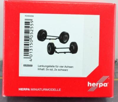 Herpa 052559 4X Kit Eje Delantero Volantes para Camiones RC Construcción Escala 1/87 HO Foto 1 de 2