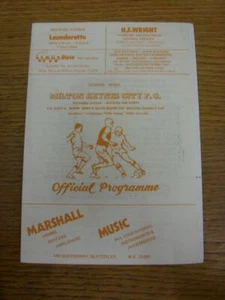05/03/1977 Milton Keynes City v Enderby Town  (Team Changes). Thanks for veiwing - Picture 1 of 1