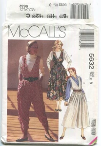 McCall's 5632 Misses' Jumpers & Jumpsuits SZ 8 UNCUT 1991 - Picture 1 of 3