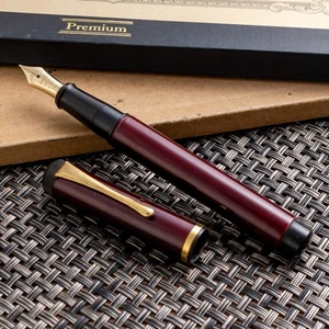OHASIDO Urushi AKATAME-NURI Ebonite J.S.U SAILOR NAGAHARA 14K B Nib Fountain Pen - Picture 1 of 9