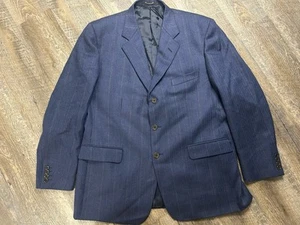 Blazer LUBIAM STUDIO Hecho en Italia Para Hombres Lana Virgen Pura Talla 56R Azul Marino - Imagen 1 de 12