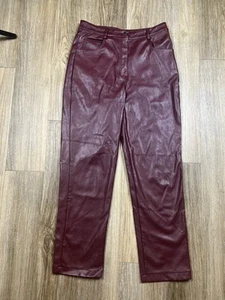 Lulus Pants Women’s Medium Burgundy Baggy Legs - Picture 1 of 8
