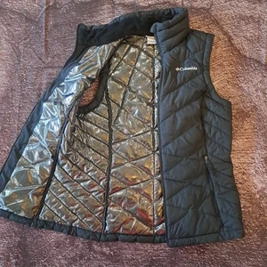 Chaleco acolchado Columbia Omni Heat para mujer negro pequeño - Imagen 1 de 5