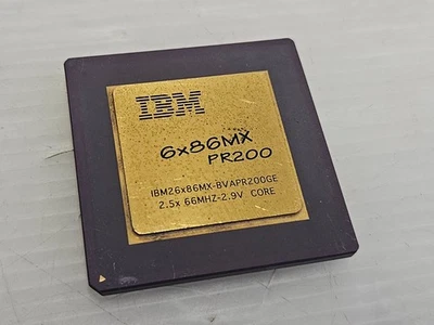 IBM 6x86MX PR200, 6x86MX-BVAPR200GE, 166MHz, Socket 7, 2.9V, Vintage CPU, CPU018 - Image 1 of 2