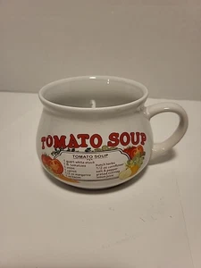 Vintage 1980’s Tomato Soup Recipe Mug With Handle - Ceramic - Rounded - VGC - - Bild 1 von 12