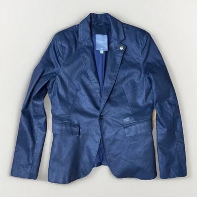 G-STAR RAW Womens Onymia Blazer Wax glossy Navy Blue Large - Image 1 of 4