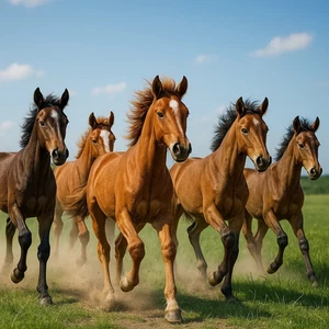 Running Horses Digital Download, Equestrian Wildlife Photography Print, Wall Art - Picture 1 of 1