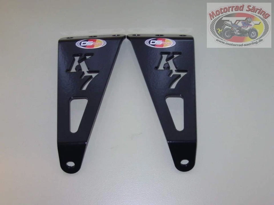 Racing Auspuffhalter - Alu, schwarz pulverb. - Suzuki GSXR1000 K7Logo - Imagem 1 de 1