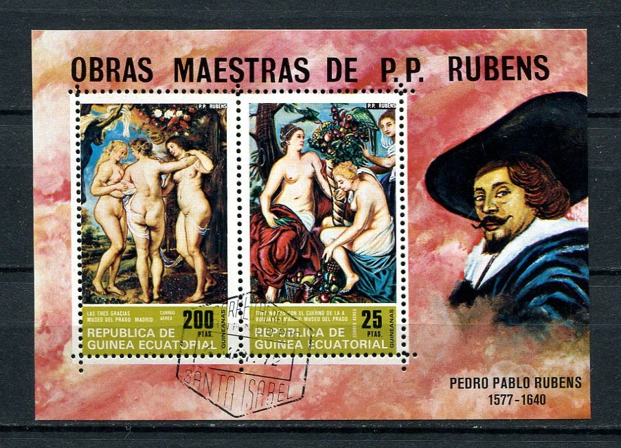 Guinea Ecuatorial: Hoja de recuerdo Rubens de 1972 - CTO Foto 1 de 1