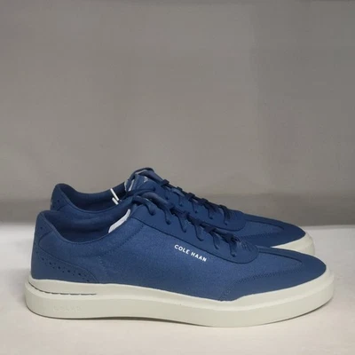 Letrero de lona Cole Haan GrandPro Rally azul/plateado para hombre talla 12 W Foto 1 de 4