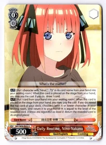Daily Routine, Nino Nakano Rare The Quintessential Quintuplets 2 5HY/W90-E053 R - Picture 1 of 2