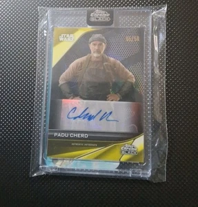 2023 Topps Black Star Wars Padu Cherd Gold Encased Auto 5/50 - Picture 1 of 2