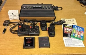 Super Clean Atari CX2600 Console & Controllers Paddles w/2 Games - Picture 1 of 10