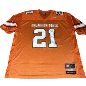 Vintage Nike Team Barry Sanders #21 Oklahoma State Orange Stitched Jersey 3XL +2 - Picture 1 of 11