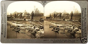 Keystone Stereoview The Kremlin in Winter, Moscow, Russia from T600 Set #T394 - Picture 1 of 2