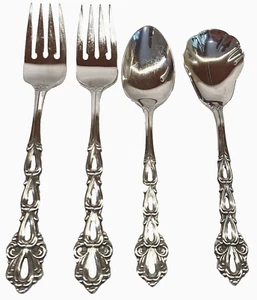 4pcs Oneida Community Stainless Flatware CHANDELIER Dessert Forks Teaspoon Sugar - Picture 1 of 12