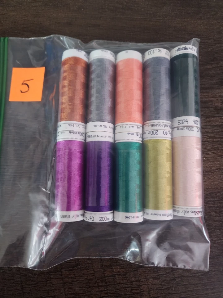 Mettler Sewing Thread Lot of 10 Assorted Spools. Lot # 5 - Image 1 of 1